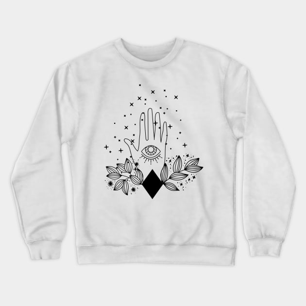 Celestial Magic Hands Crewneck Sweatshirt by Harlotquen